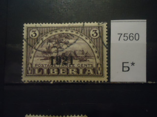 Фото марки Либерия 1915г надпечатка