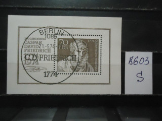 Фото марки Германия ГДР 1974г блок спецгашение