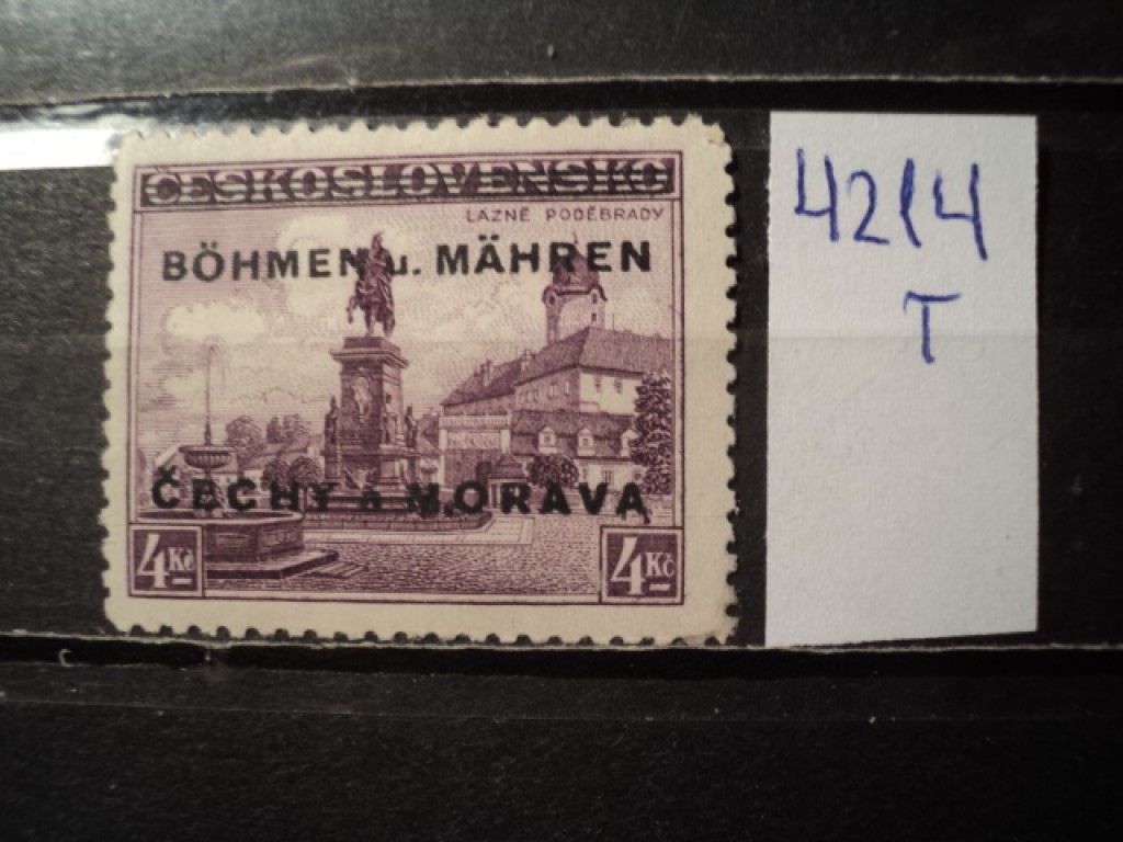 Фото марки Германская оккупация Чехословакии 1939г **