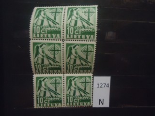Фото марки Литва 1939г сцепка **