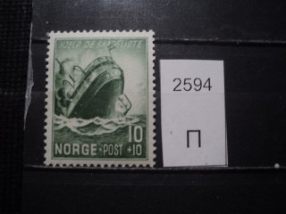 Фото марки Норвегия 1944г **