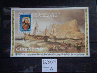 Фото марки Британский Гибралтар блок 1980г **