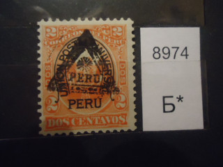 Фото марки Перу 1889г надпечатка *