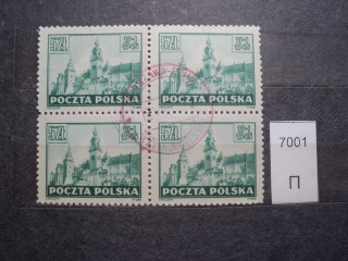 Фото марки Польша квартблок 1945г