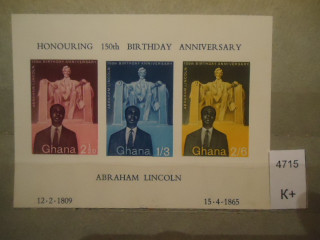 Фото марки Гана блок 1959г **