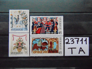 Фото марки Швеция серия 1973г **