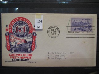 Фото марки США 1950г FDC (первый день гашения)