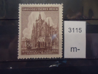 Фото марки Германская оккупация Чехословакии 1944г *