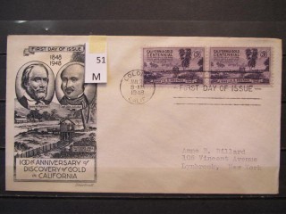 Фото марки США 1948г FDC (первый день гашения)