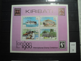 Фото марки Кирибати блок 1980г **