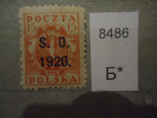 Фото марки Польша 1920г надпечатка *
