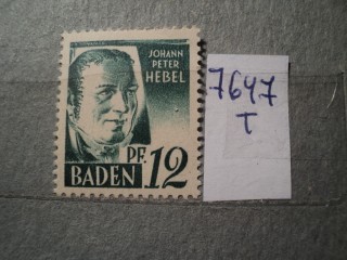 Фото марки Германия зона оккупации Баден 1947г **