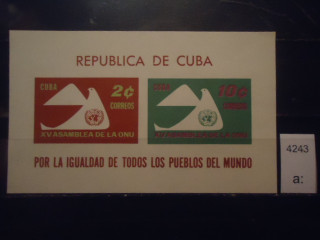 Фото марки Куба 1961г блок А **