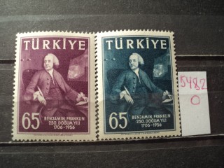 Фото марки Турция серия 1957г **