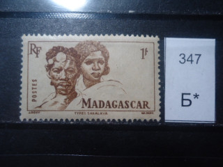 Фото марки Франц. Мадагаскар 1946г *