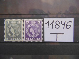 Фото марки Британская Св. Люсия 1953г **