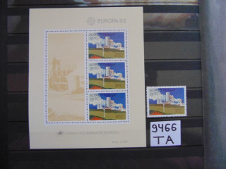 Фото марки Португальские Азорские Острова блок+марка 1983г **