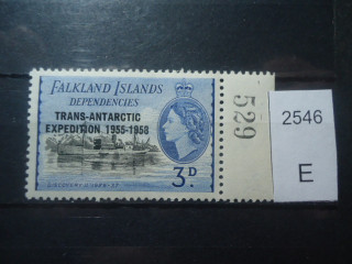 Фото марки Брит. Фолклендские острова надпечатка **