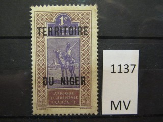 Фото марки Франц. Нигер 1921г *