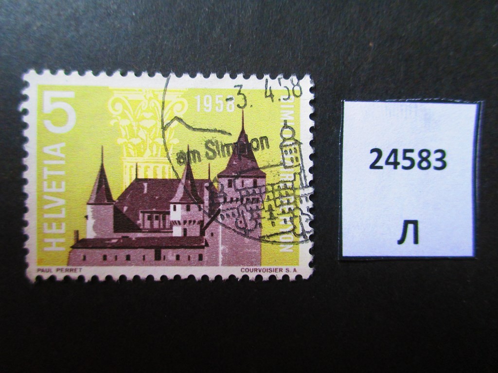 Фото марки Швейцария 1958г