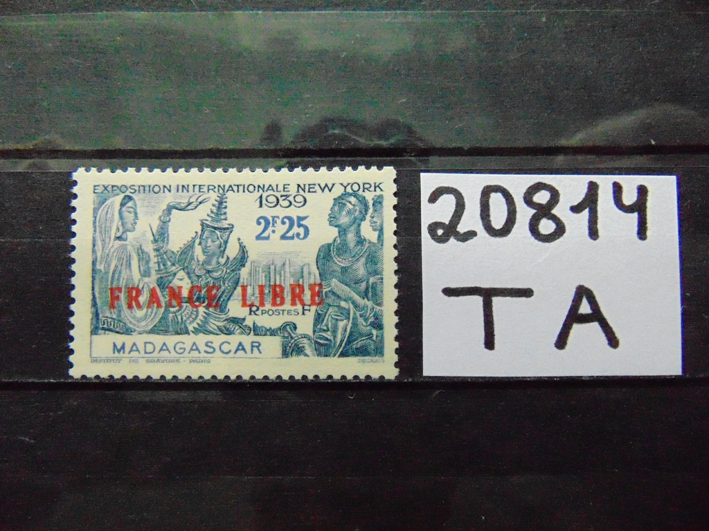 Фото марки Французский Мадагаскар 1943г **