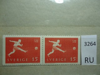 Фото марки Швеция 1958г пара *