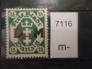 Фото марки Германия Данцинг 1921г надпечатка *