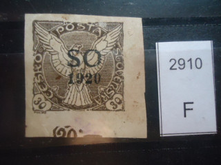Фото марки Чехословакия 1920г надпечатка *