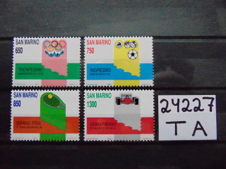 Фото марки Сан Марино серия 1989г **