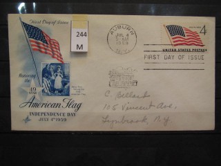 Фото марки США 1959г FDC (первый день гашения)