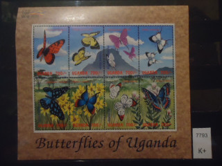 Фото марки Уганда малый лист **