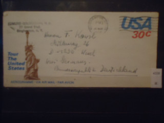 Фото марки США 1981г конверт с письмом