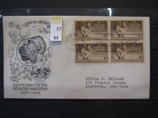 Фото марки США 1948г FDC (первый день гашения)