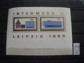 Фото марки Германия ГДР блок 1965г *