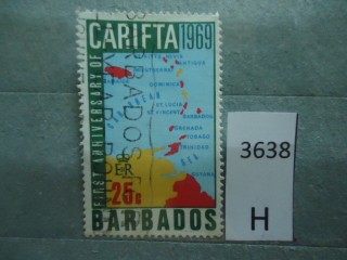 Фото марки Брит. Барбадос 1969г