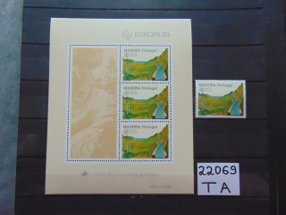 Фото марки Португальская Мадейра марка+блок 1983г **