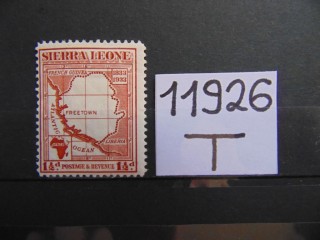 Фото марки Британская Сьерра Леоне 1933г *