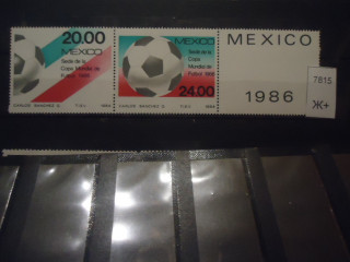 Фото марки Мексика 1984г сцепка **