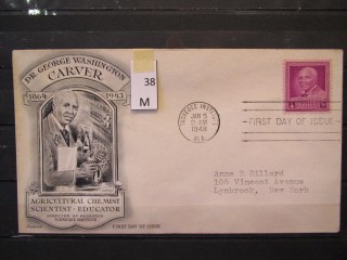 Фото марки США 1948г FDC (первый день гашения)