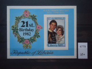 Фото марки Либерия 1982г блок 