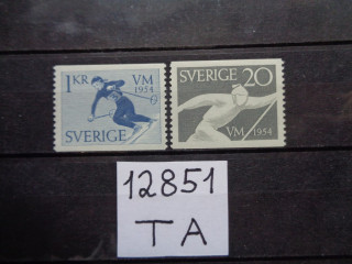 Фото марки Швеция серия 1954г **