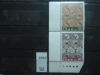 Фото марки Япония 1984г сцепка **