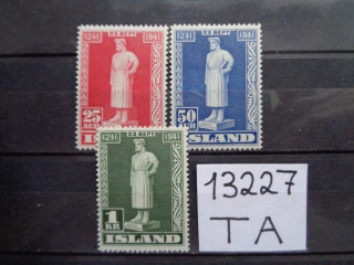 Фото марки Исландия серия 1941г *