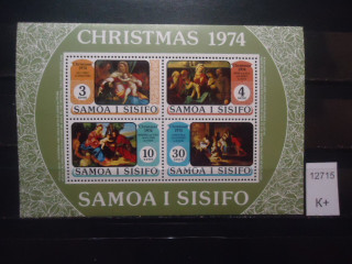 Фото марки Самоа 1974г блок **