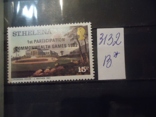 Фото марки Святая Елена надпечатка 1982г **