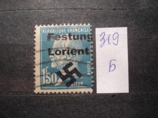 Фото марки Германская оккупация Франции 40 -е гг