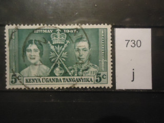 Фото марки Брит. Кения/Уганда/Танганьика 1937г