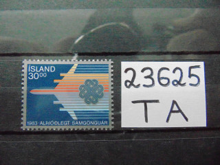 Фото марки Исландия марка 1983г **