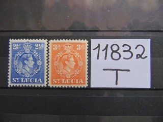 Фото марки Британская Св. Люсия 1938г **