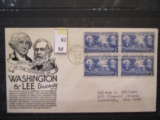 Фото марки США 1949г FDC (первый день гашения)